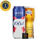Bia Pháp Kronenbourg 1664 Lager 5,0% - Lon 500ml